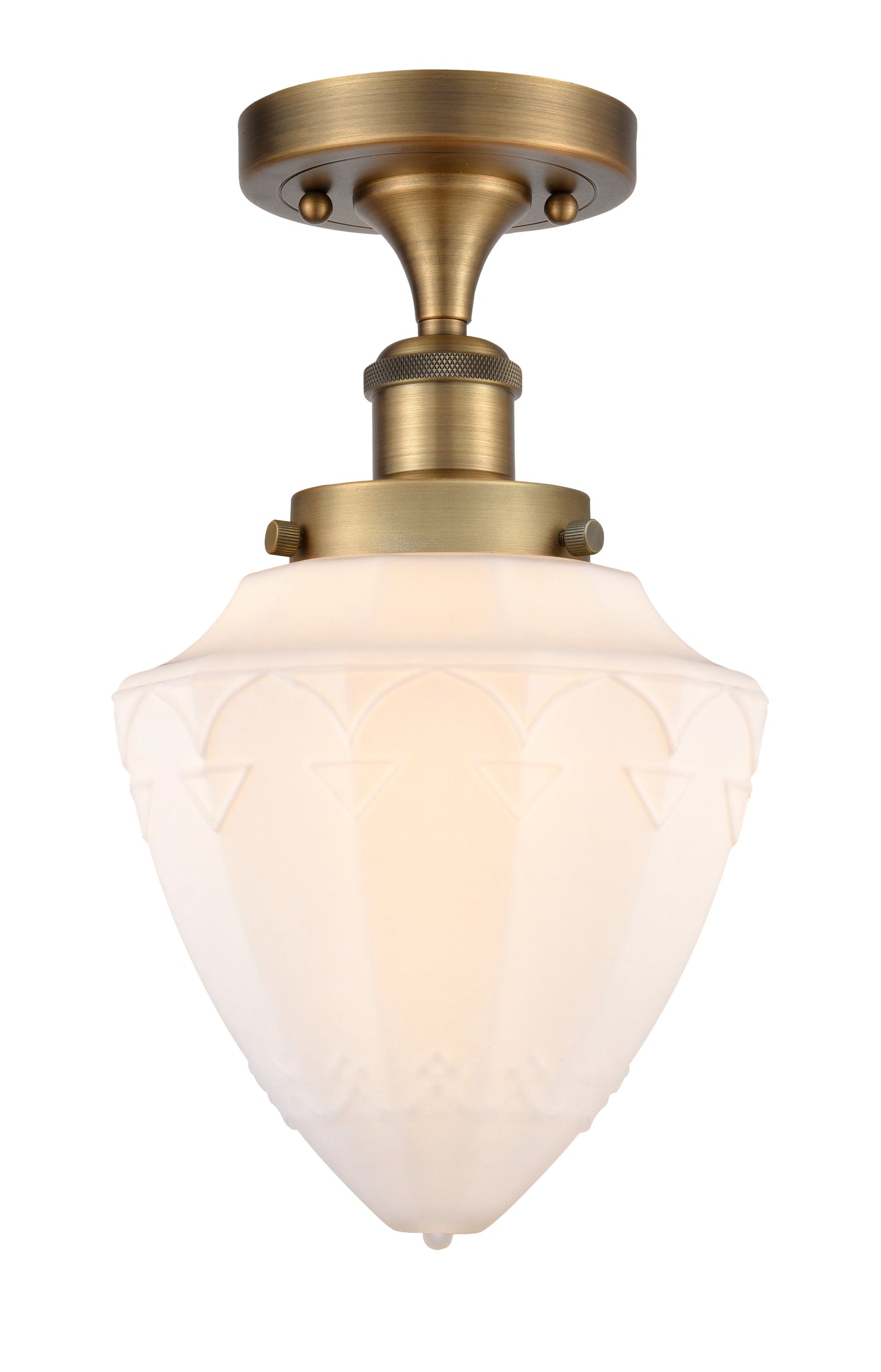 Edison Semi-Flush Mount Brushed Nickel