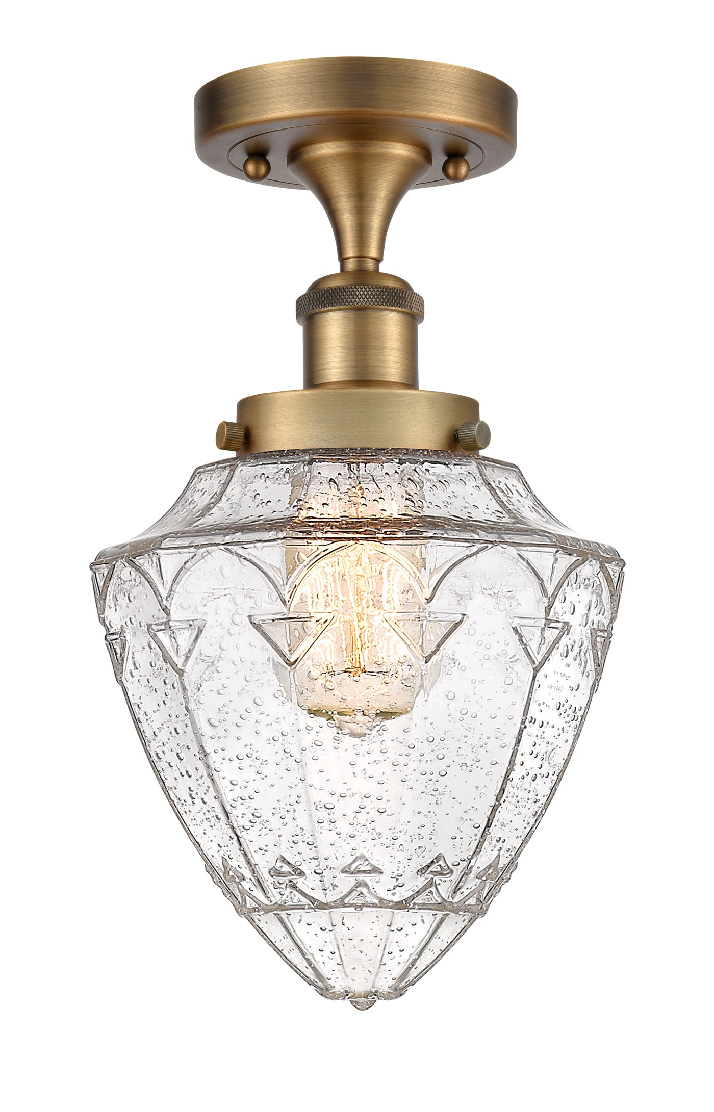 Edison Semi-Flush Mount Brushed Nickel