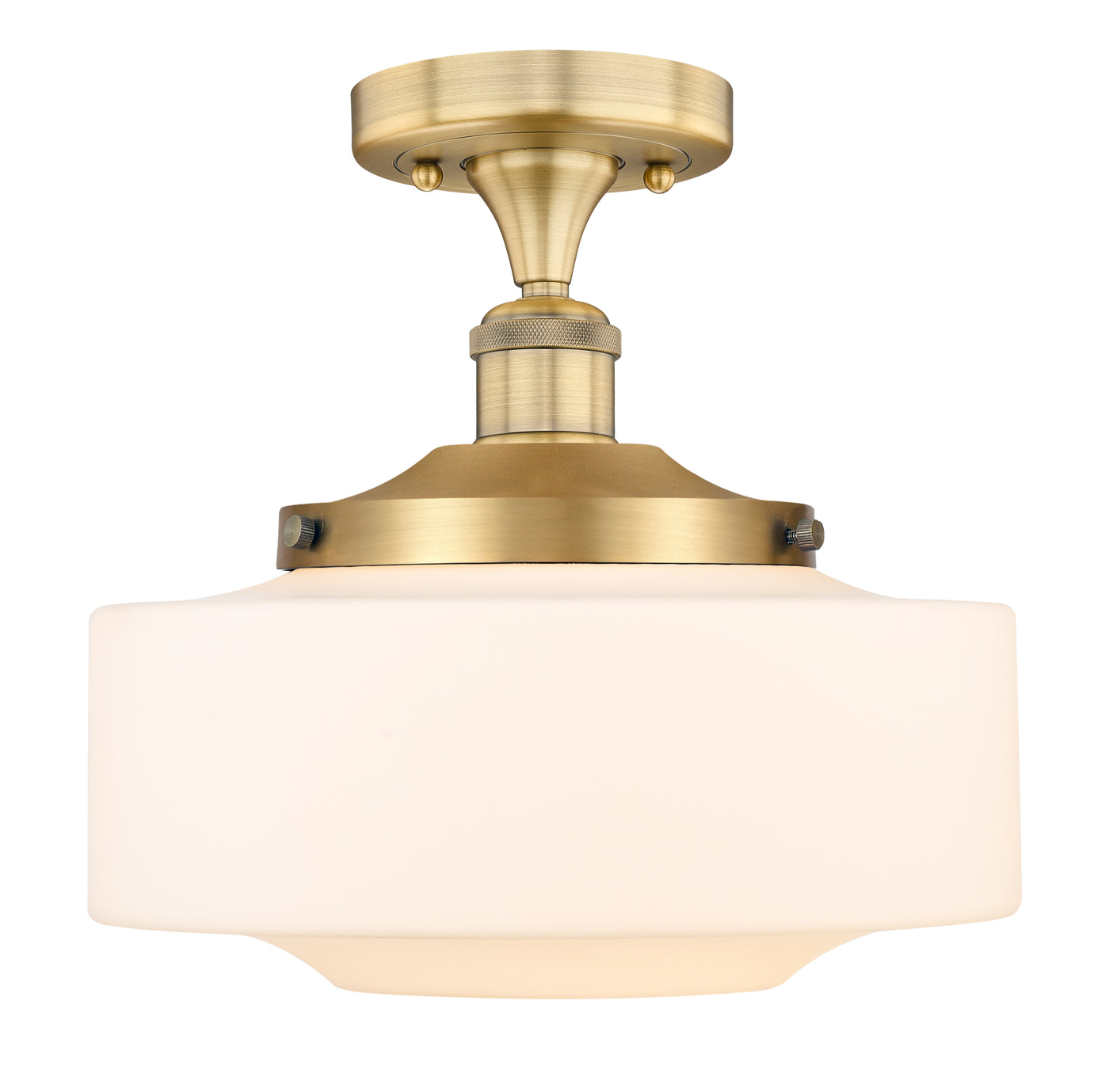 Edison Semi-Flush Mount Brushed Satin Nickel