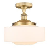 Edison Semi-Flush Mount Brushed Satin Nickel