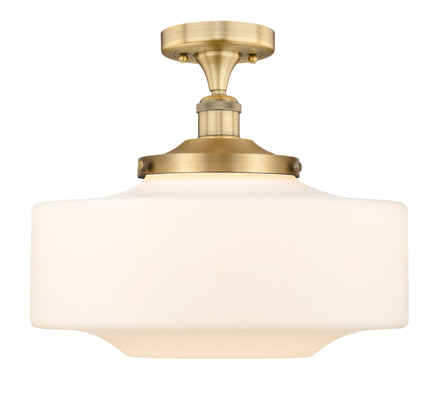 Edison Semi-Flush Mount Brushed Nickel