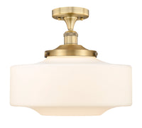 Edison Semi-Flush Mount Brushed Nickel