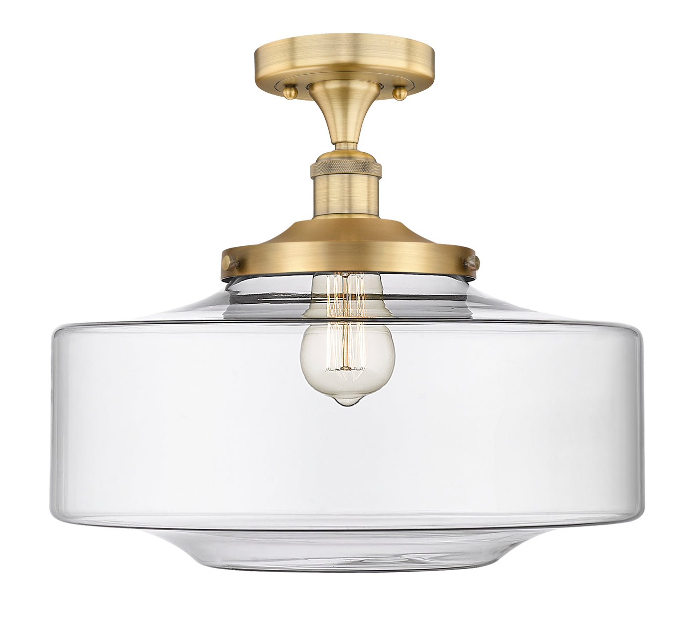 Edison Semi-Flush Mount Brushed Nickel