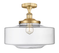 Edison Semi-Flush Mount Brushed Nickel