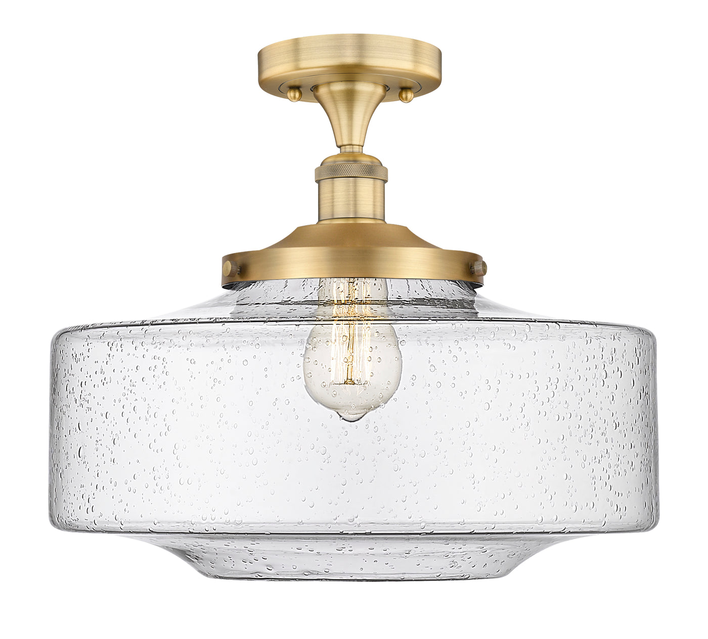 Edison Semi-Flush Mount Brushed Nickel