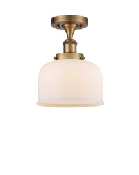 Edison Semi-Flush Mount Brushed Nickel Finish