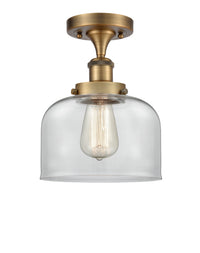 Edison Semi-Flush Mount Brushed Nickel Finish