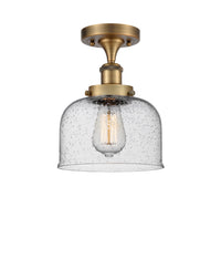 Edison Semi-Flush Mount Brushed Nickel Finish