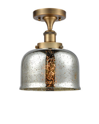 Edison Semi-Flush Mount Brushed Nickel Finish