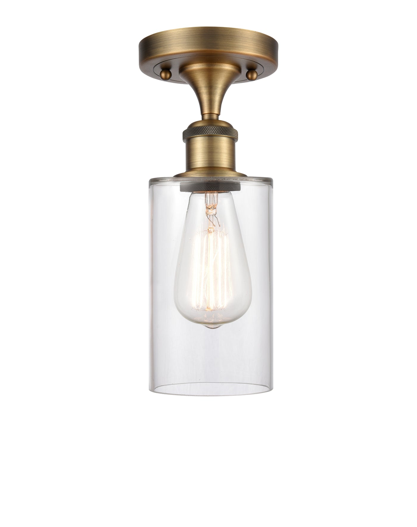 Edison Semi-Flush Mount Brushed Satin Nickel