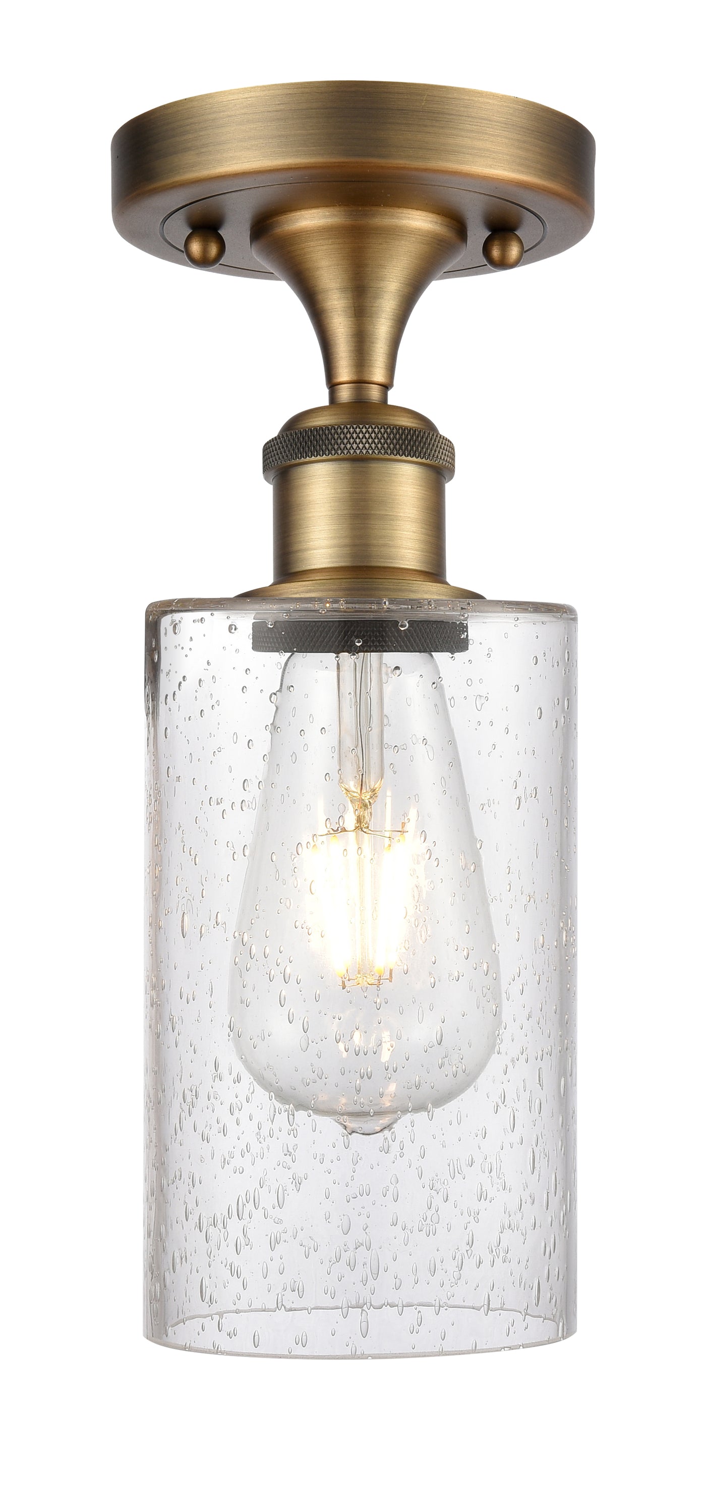 Edison Semi-Flush Mount Brushed Satin Nickel