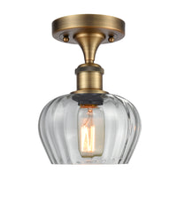 Edison Semi-Flush Mount Brushed Satin Nickel