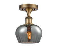 Edison Semi-Flush Mount Brushed Satin Nickel