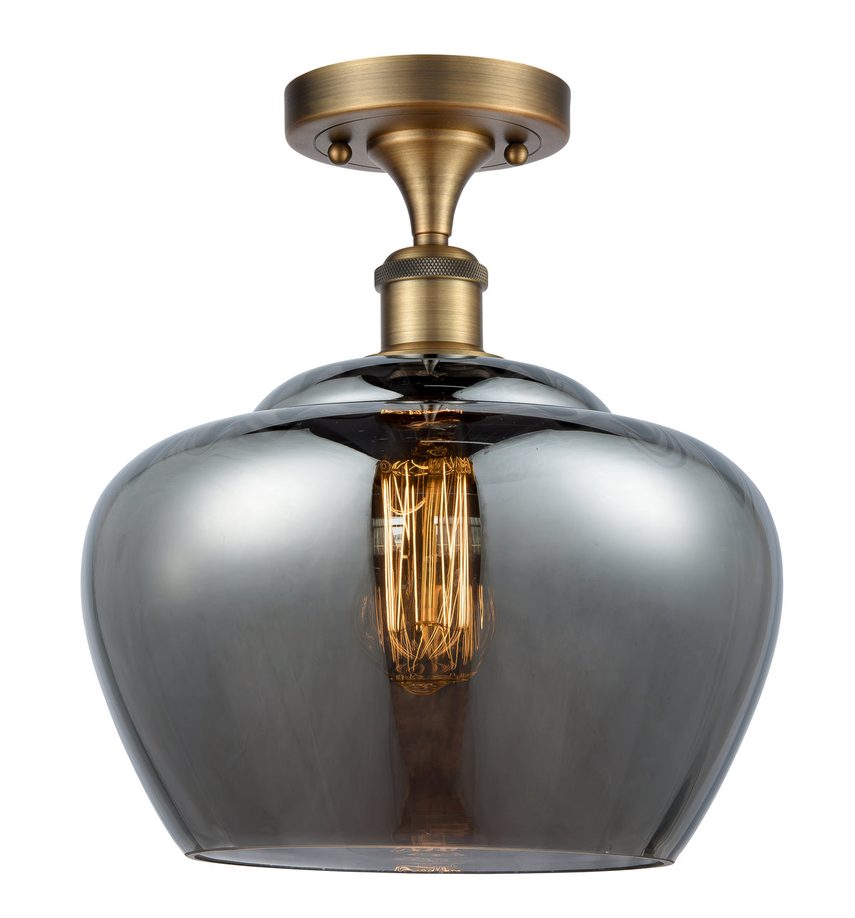 Fenton 11-Inch 1-Light Semi-Flush Mount 12.75-Inch High