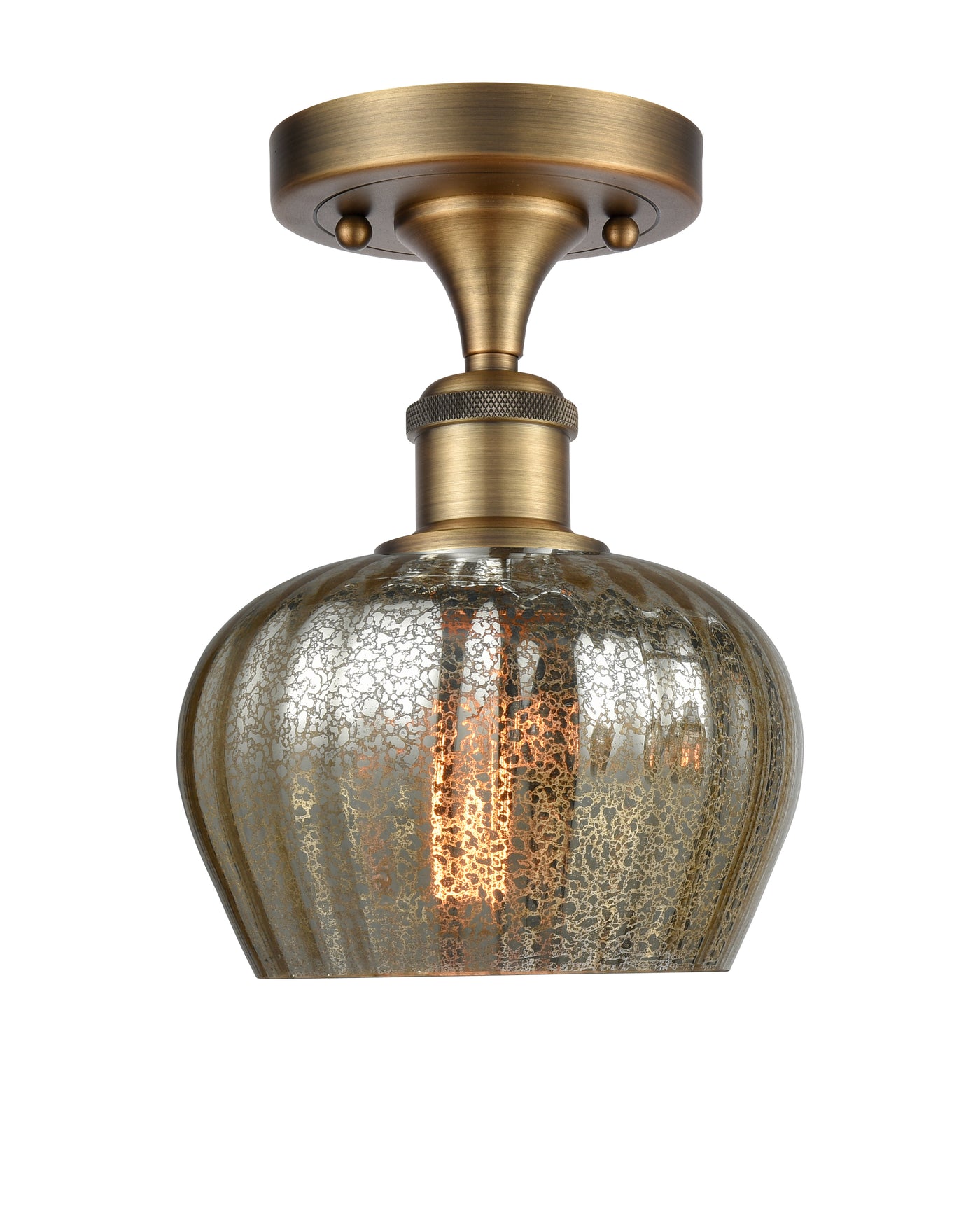 Edison Semi-Flush Mount Brushed Satin Nickel