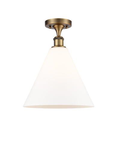 Edison Semi-Flush Mount Brushed Nickel