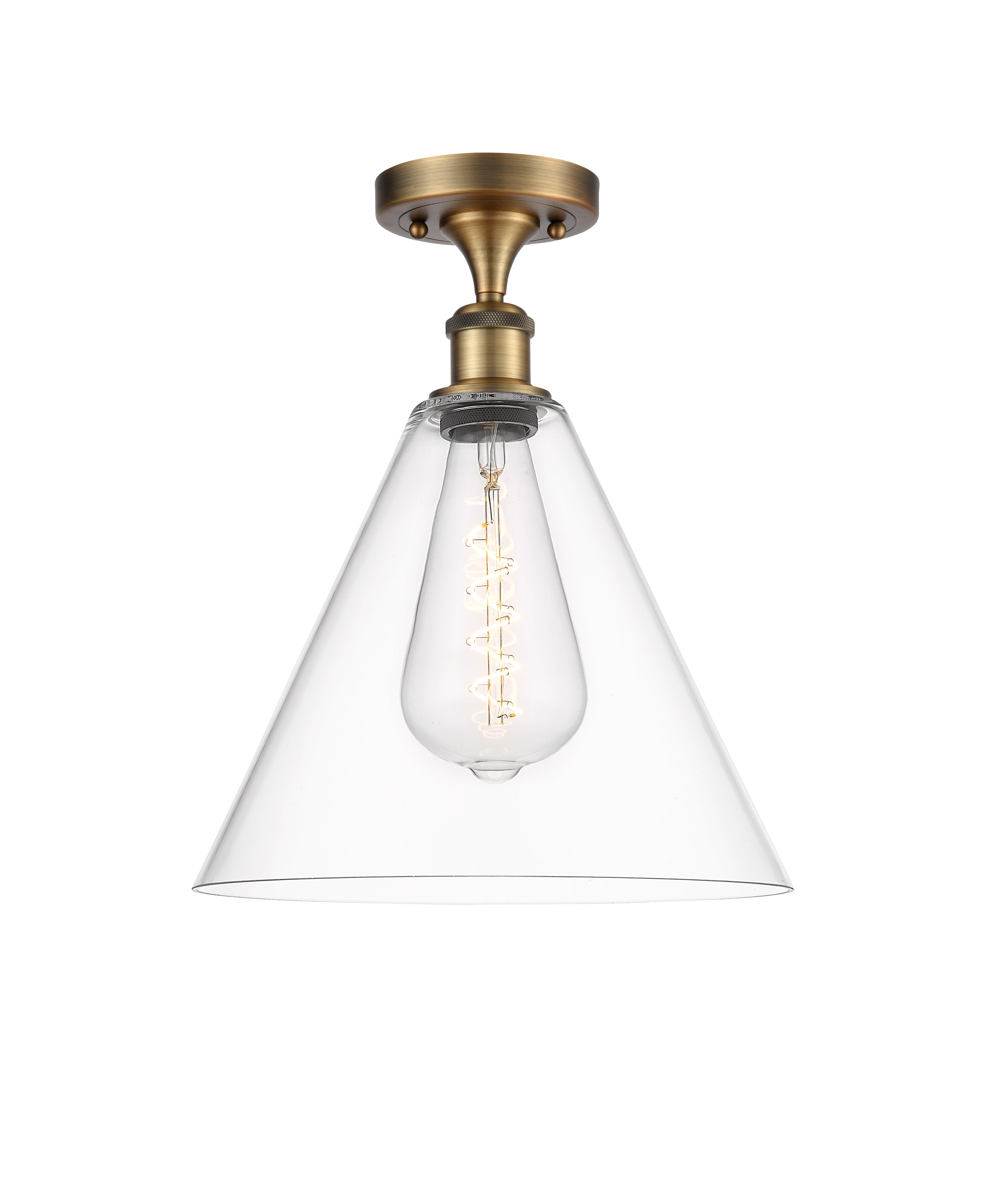 Edison Semi-Flush Mount Brushed Nickel