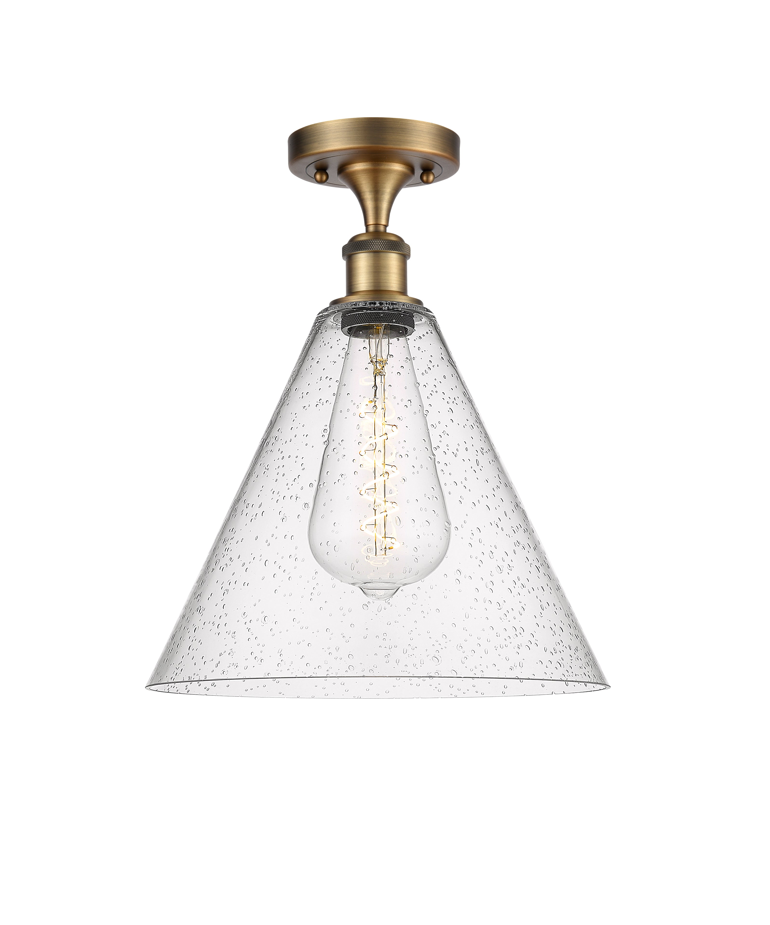 Edison Semi-Flush Mount Brushed Nickel