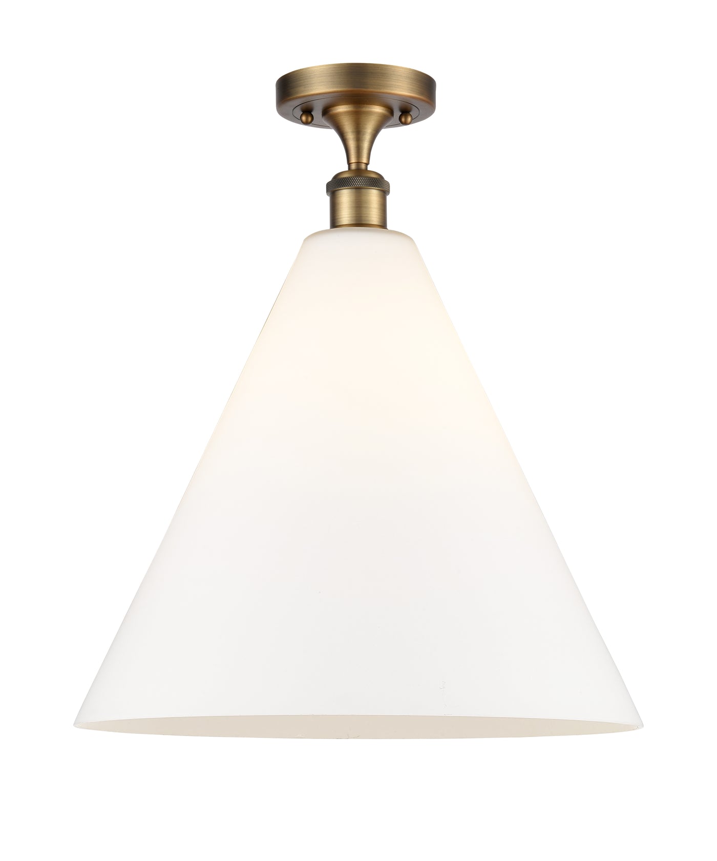 Edison Semi-Flush Mount Brushed Satin Nickel