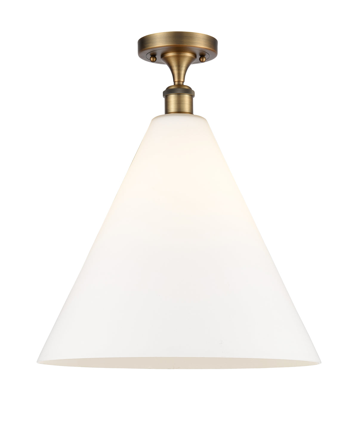 Berkshire Glass 16-Inch 1-Light Semi-Flush Mount 19-Inch High