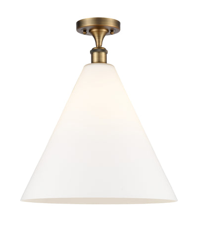 Berkshire Glass 16-Inch 1-Light Semi-Flush Mount 19-Inch High
