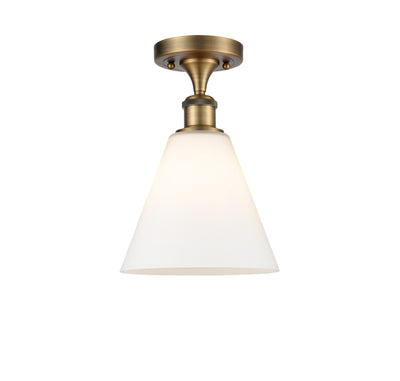 Berkshire Glass 8-Inch 1-Light Semi-Flush Mount 12-Inch High