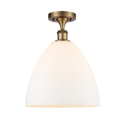 Bristol 12-Inch 1-Light Semi-Flush Mount Dome Shade 15-Inch High