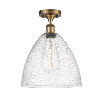 Bristol 12-Inch 1-Light Semi-Flush Mount Dome Shade 15-Inch High