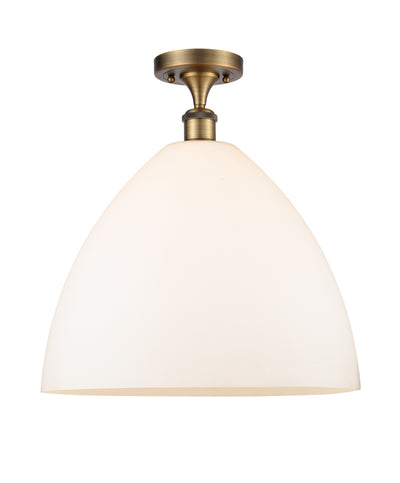 Bristol 16-Inch 1-Light Semi-Flush Mount Dome Shade 17.375-Inch High