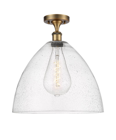 Bristol 16-Inch 1-Light Semi-Flush Mount Dome Shade 17.375-Inch High