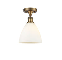 Edison Semi-Flush Mount Brushed Satin Nickel