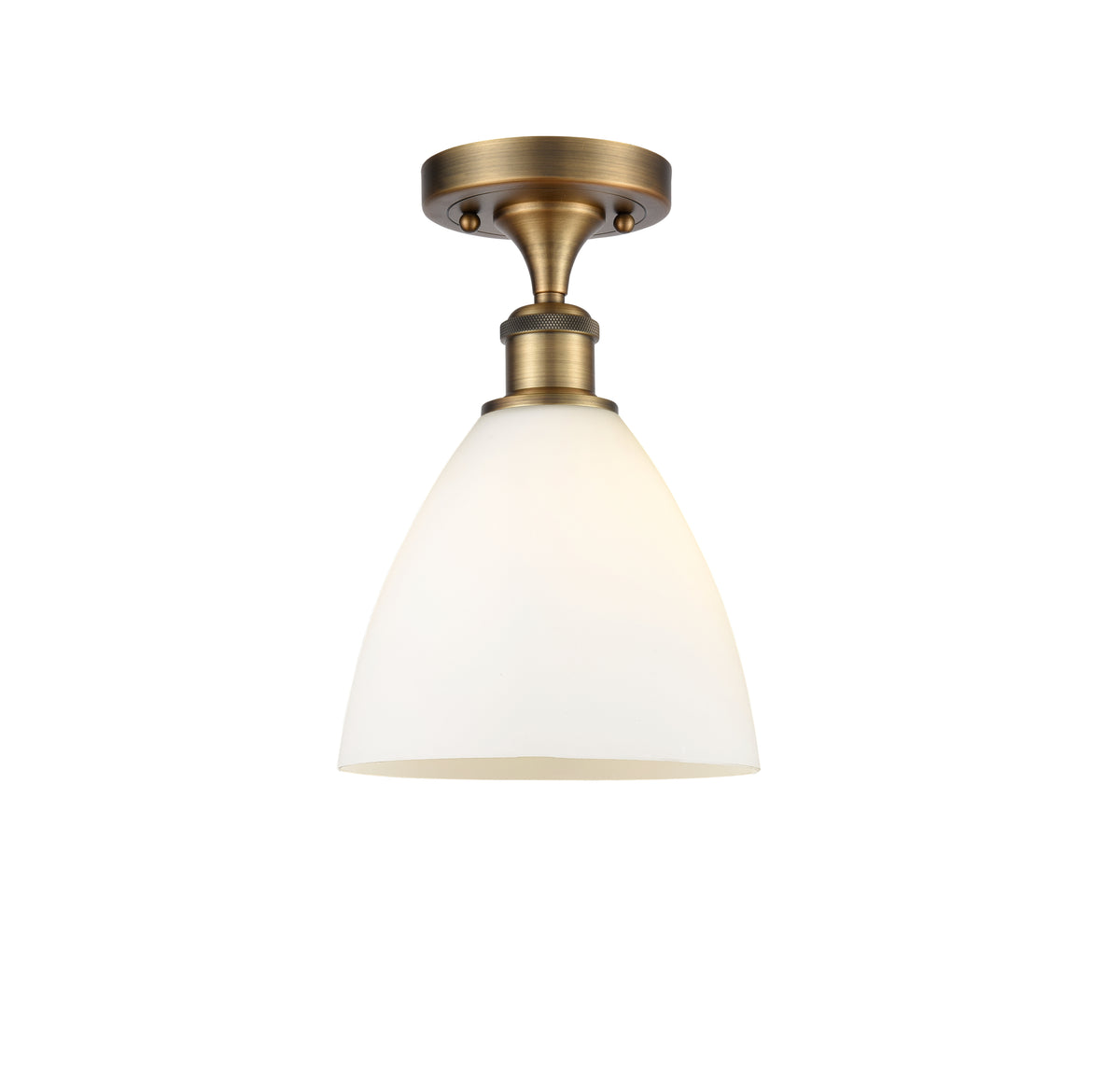 Bristol 8-Inch 1-Light Semi-Flush Mount Dome Shade 11.5-Inch High