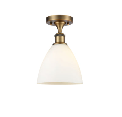 Bristol 8-Inch 1-Light Semi-Flush Mount Dome Shade 11.5-Inch High