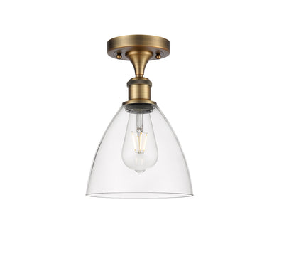 Bristol 8-Inch 1-Light Semi-Flush Mount Dome Shade 11.5-Inch High