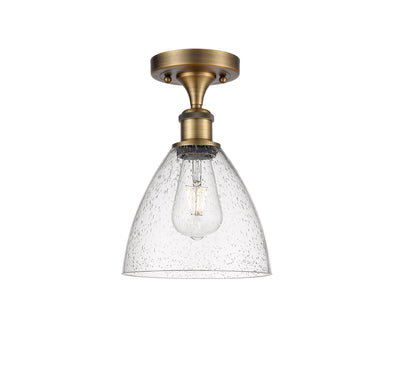 Bristol 8-Inch 1-Light Semi-Flush Mount Dome Shade 11.5-Inch High