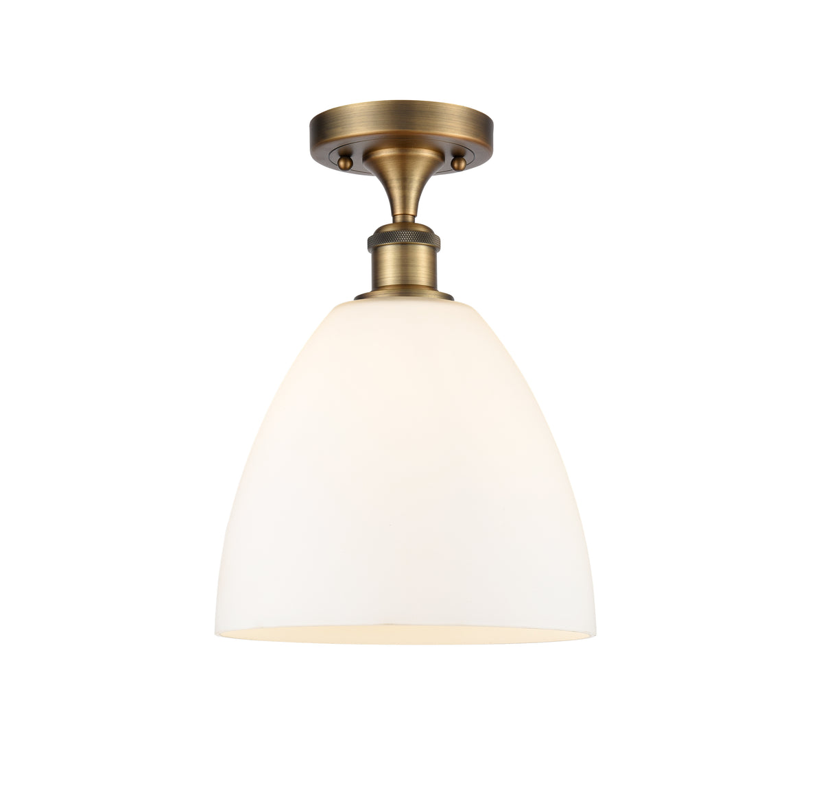 Bristol 9-Inch 1-Light Semi-Flush Mount Dome Shade 13.125-Inch High