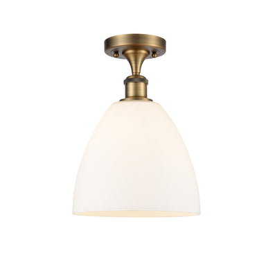 Bristol 9-Inch 1-Light Semi-Flush Mount Dome Shade 13.125-Inch High