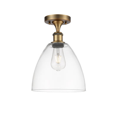 Bristol 9-Inch 1-Light Semi-Flush Mount Dome Shade 13.125-Inch High