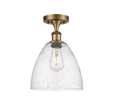 Bristol 9-Inch 1-Light Semi-Flush Mount Dome Shade 13.125-Inch High