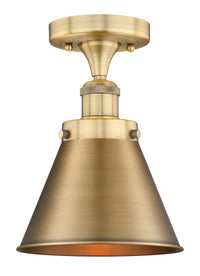 Edison Semi-Flush Mount Solid Brass Steel