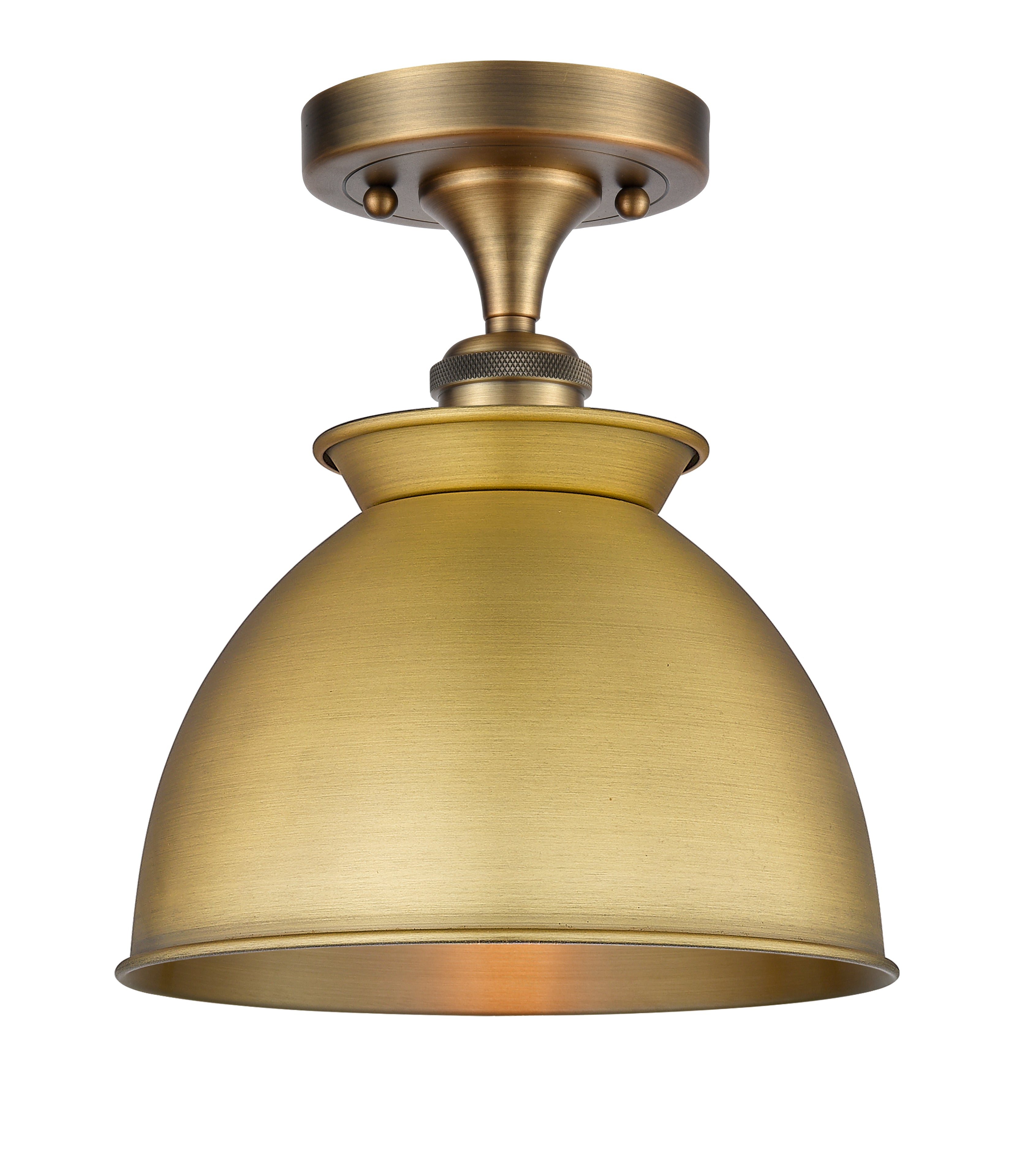 Edison Semi-Flush Mount Brushed Satin Nickel