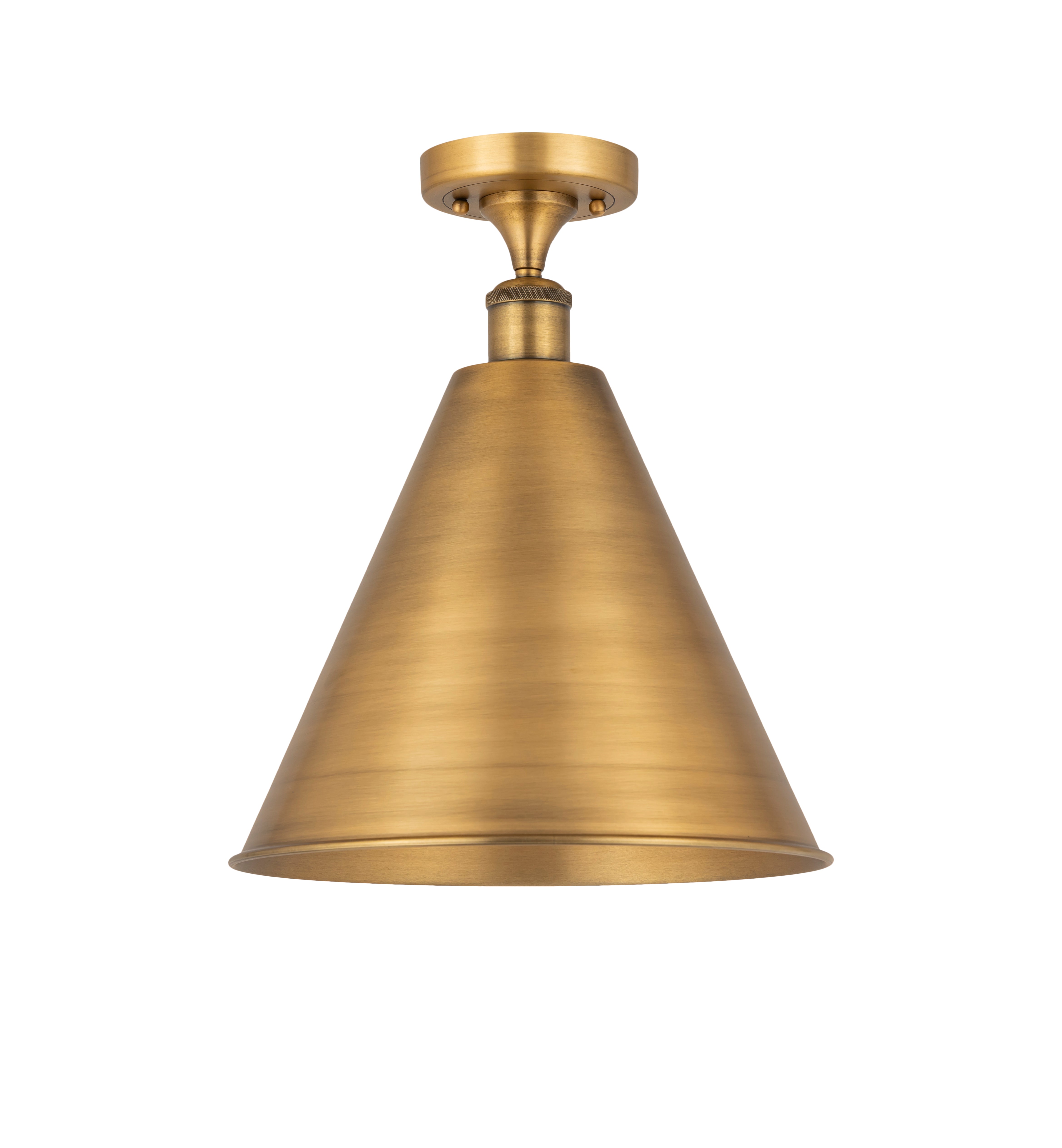 Edison Semi-Flush Mount Brushed Satin Nickel