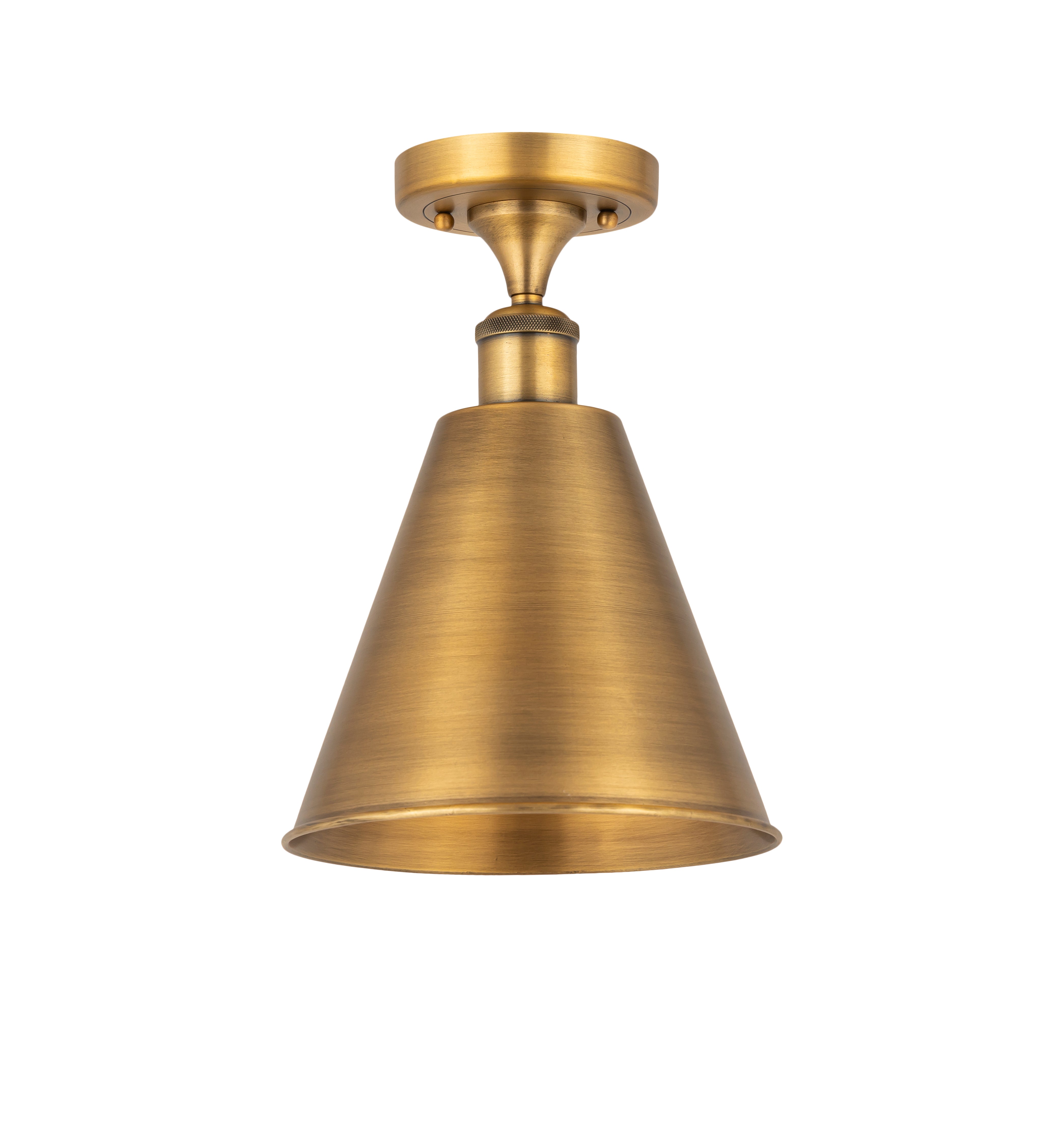 Edison Semi-Flush Mount Brushed Satin Nickel