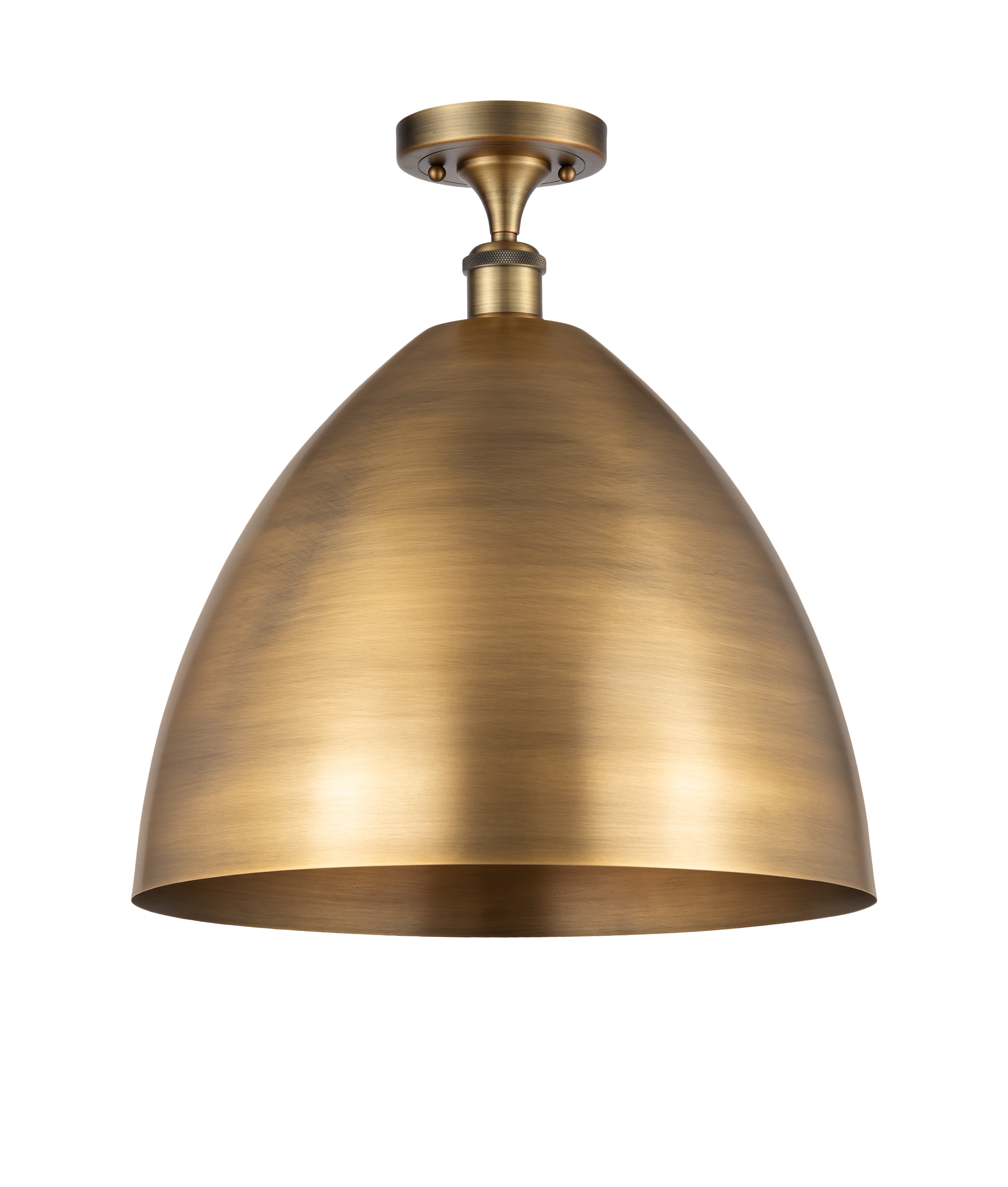 Edison Semi-Flush Mount Brushed Satin Nickel