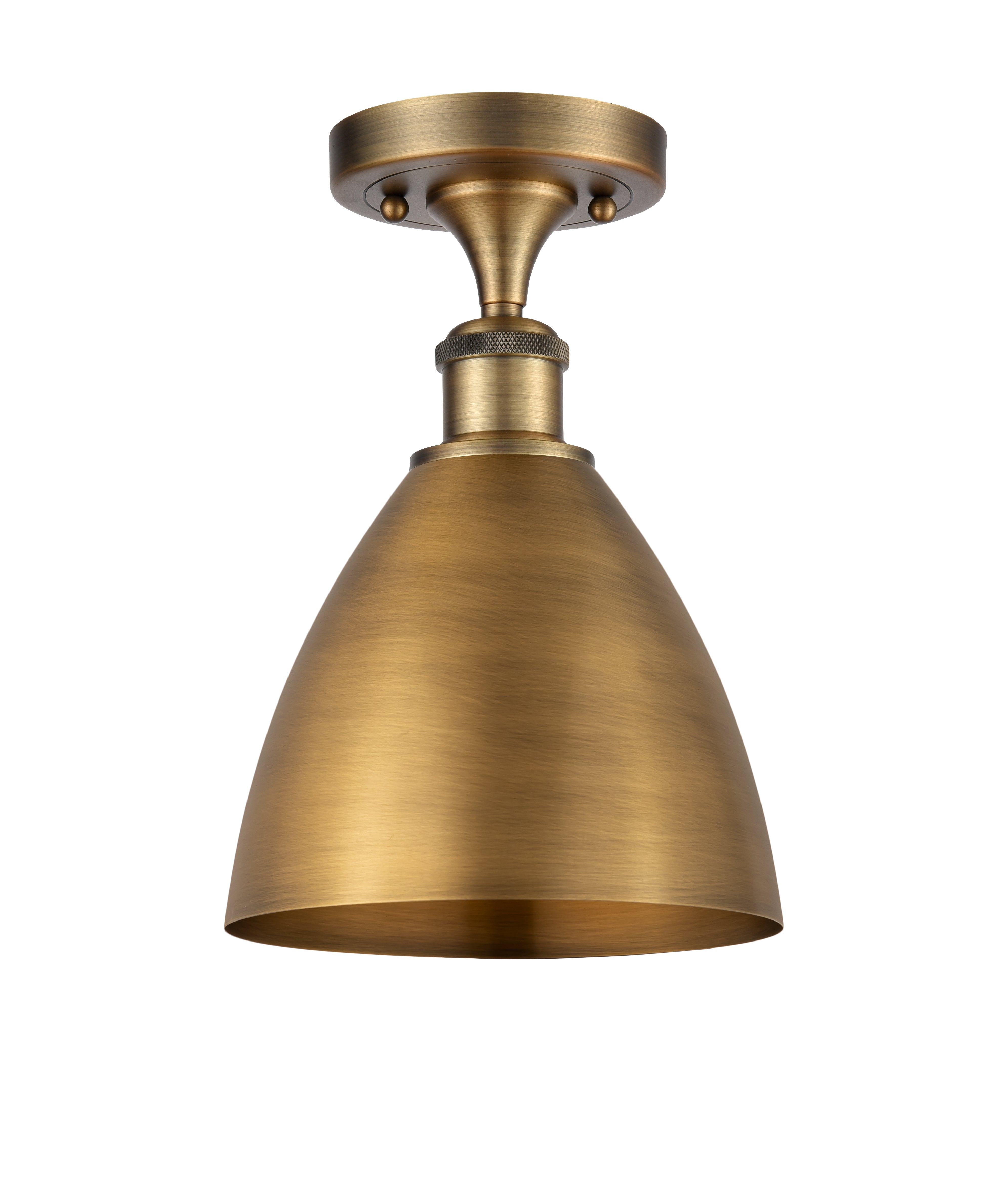 Edison Semi-Flush Mount Brushed Satin Nickel