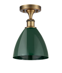 Edison Semi-Flush Mount Satin Nickel Finish