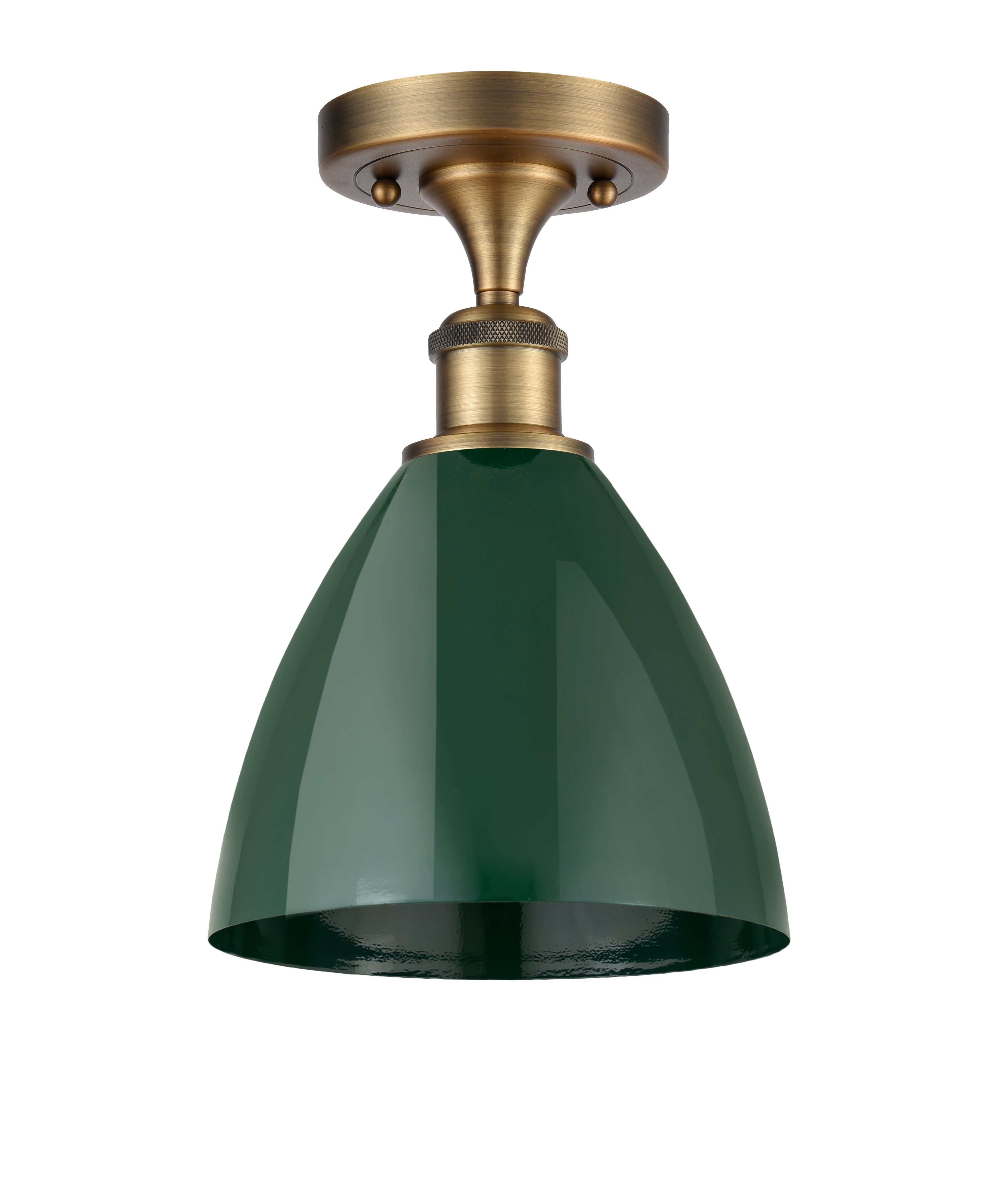 Edison Semi-Flush Mount Satin Nickel Finish