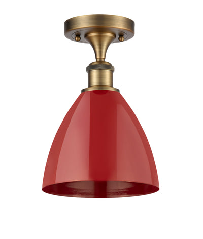 Plymouth 8-Inch 1-Light Semi-Flush Mount Dome Shade