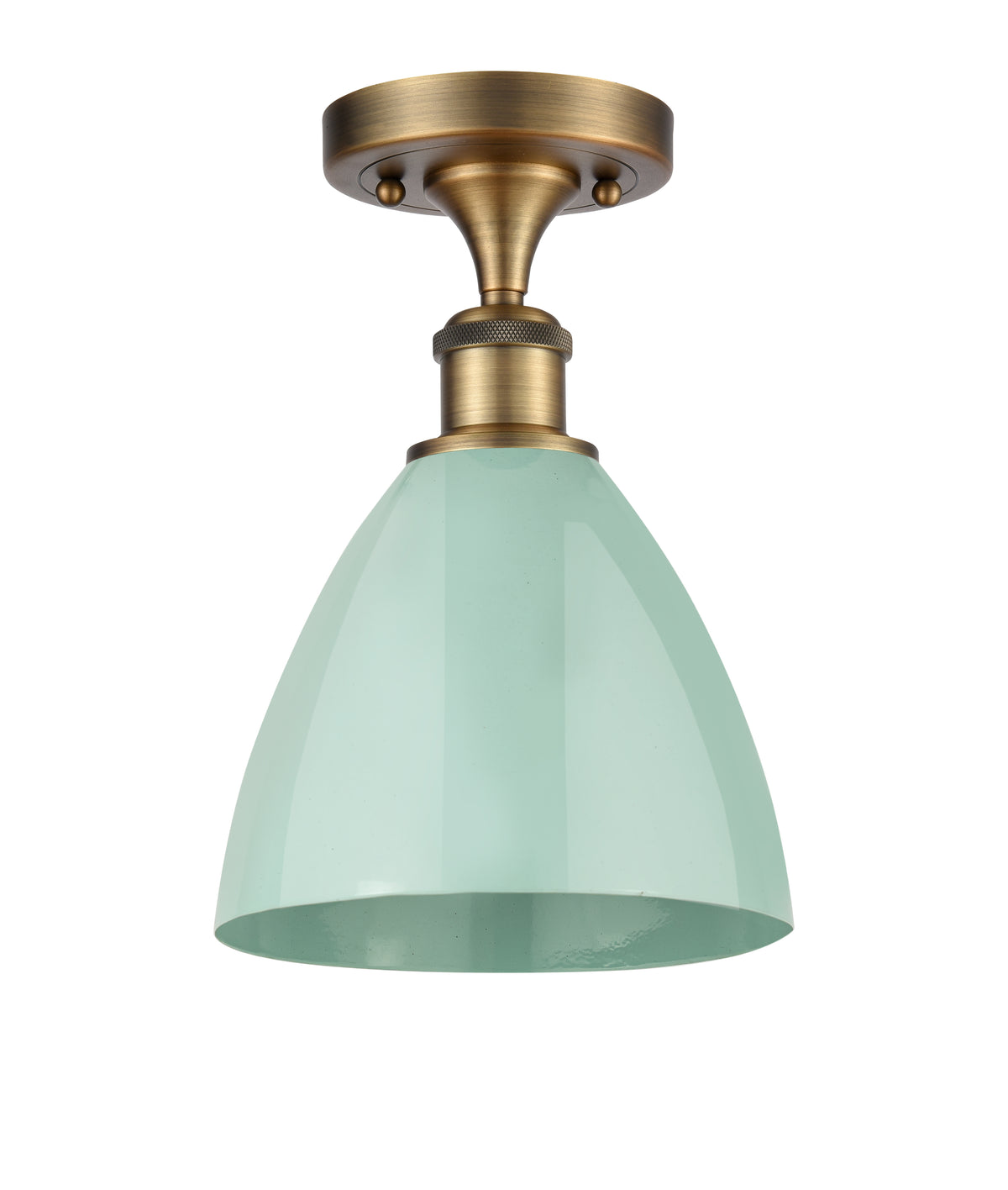 Plymouth 8-Inch 1-Light Semi-Flush Mount Dome Shade