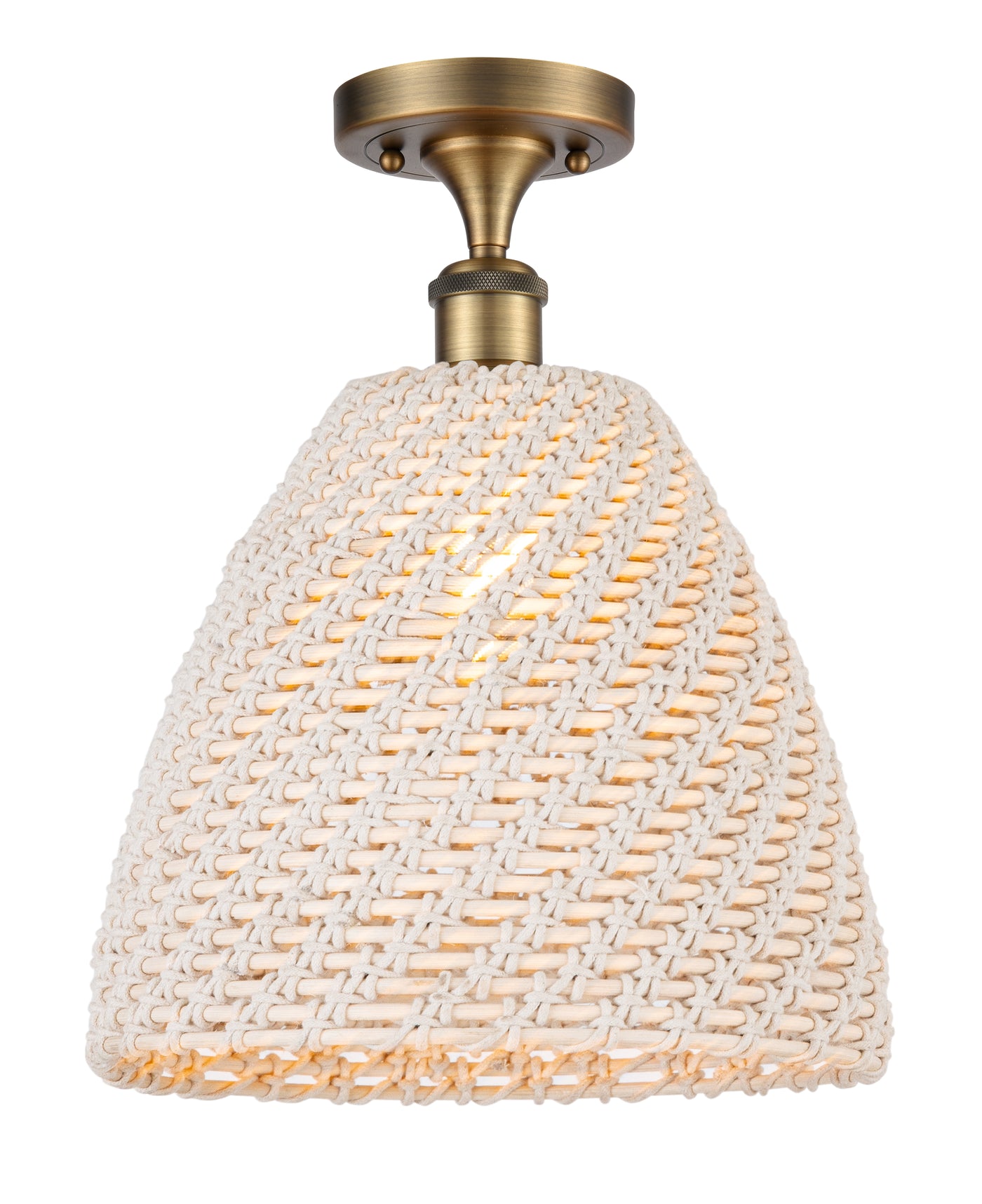 Edison Semi-Flush Mount Brushed Satin Nickel